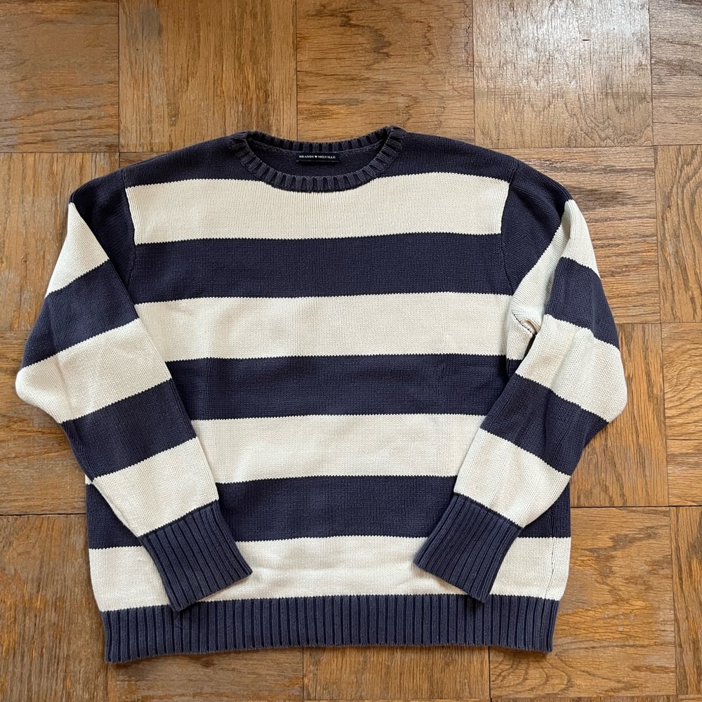 Brandy Melville Oversized Striped Cotton Sweater
